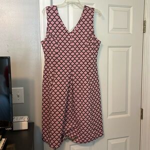 Tyler Boe Pink and Black Patterned Sleeveless Dress